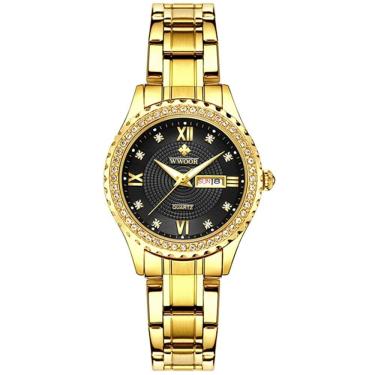 Imagem de Relógio De Pulso Feminino Fino Com Strass Moda Casual