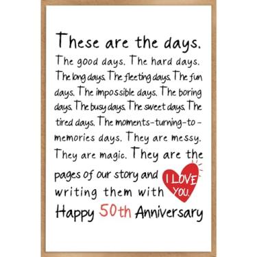 Imagem de HEJOYN Cartão de aniversário de 50 anos para casal, marido, esposa, presente de cartão de aniversário de 50 anos, cartões de aniversário de 50 anos, feliz aniversário de ouro