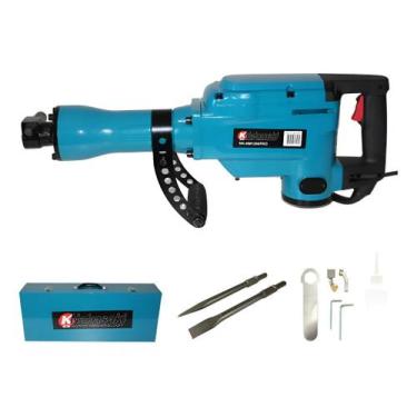 Imagem de Martelete Profissional Demolidor Knakasaki 15kg, 1800w 220V Azulaço.
