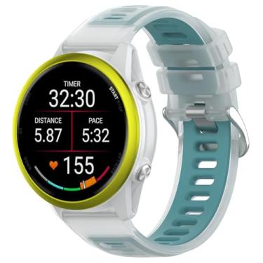 Imagem de Compatível com pulseira Garmin Vivoactive 5, pulseiras de substituição de 20 mm para Garmin Vivoactive 6/3/3 Music, Forerunner 570 42 mm/165/55/645/645 Music/245/245 Music (azul)