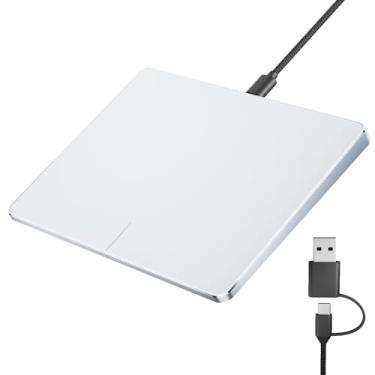 Imagem de ProtoArc Trackpad USB para Windows 10/11, mouse touchpad grande com fio, navegação de alta precisão, mouse touchpad de liga de alumínio portátil ultrafino, adequado para desktops/laptops, branco e