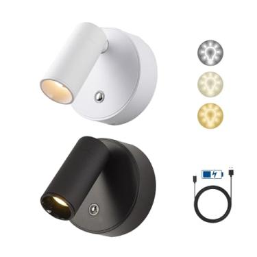 Imagem de Luminária LED Magnética Recarregável, USB-C, 3 Cores Ajustáveis, Bateria 1800 mAh, Fixação Iman, Ajuste 360°, para Cozinha, Quarto, Armário (Preto)