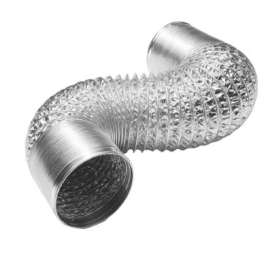 Imagem de Duto flexível de alumínio de 150 mm e 2,5 m para ventilação, saídas de ar, coifas e exaustores