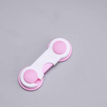Imagem de Fechaduras de porta de armário para segurança infantil à prova de bebês com adesivo para gaveta geladeira armário despensa à prova de crianças (rosa)
