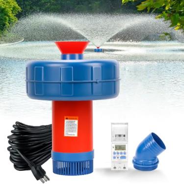 Imagem de 220V, Aerador Chafariz Piscicultura 1.1kW, Bomba de Circulagad, 30 m³/h, com fio de 30m, Sistema de Aeração de Fonte Flutuante, Bomba de Água Aeradora para Lagos, Aerador com Lagos Grandes E Pequenos