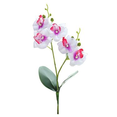 Imagem de Yalych Plantas falsas artificiais ao ar livre flores de plástico vegetação flores artificiais longas flores artificiais para vasos altos flores artificiais (cor: cáqui, tamanho: tamanho único)