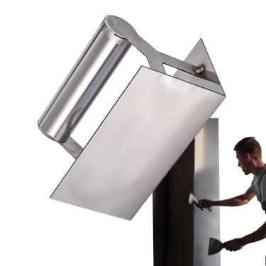 Imagem de Espátula de canto, ferramenta de concreto de aço inoxidável | Espátula de canto ergonômica multifuncional para renovação de casa, instalação de drywall, pintura de acabamento de parede