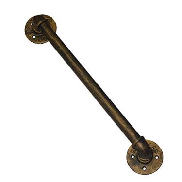 Imagem de FZZIBQYR Trilhos de escada para corrimão de escada interno/externo, suporte de corrimão de escada externa, kit de suporte de ferro forjado com paredes de metal e parafusos de rampa de escada