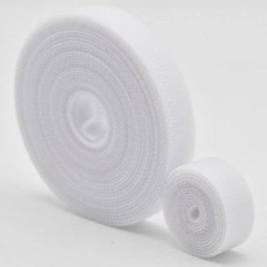 Imagem de Esconde Fio, 5 Metros X 15mm AbraçAdeira Fita Organizador Cabos Fios Dupla Face Enrolar(Rolo 5m Branco,1 Rolo)