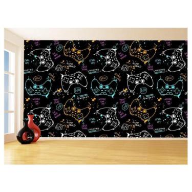 Imagem de Papel De Parede 3D Infantil Controle Game Jogo 3,5M Azs284 - Você Deco