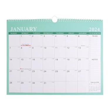 Imagem de ZABEES Calendário de parede 2023-2024 criativo para virar página simples calendário permanente decoração de escritório ornamentos de casa agenda pessoal diário calendário