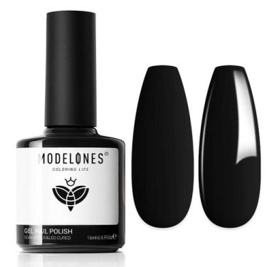 Imagem de Esmalte em Gel Modelones Preto 15ml - Soak Off - Cor de Inverno