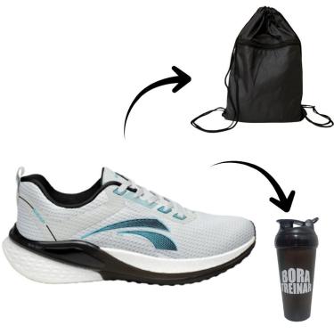 Imagem de tenis masculino kolosh kit esportivo bari cinza claro