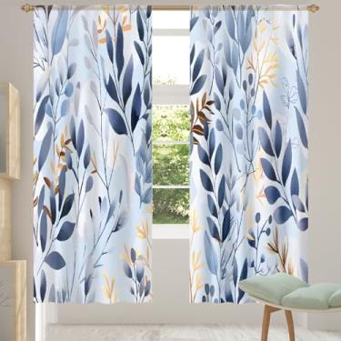 Imagem de 2 conjuntos de painéis de cortinas transparentes retrô de primavera com filtro leve e painéis de cortina leve para janela de porta para sala de estar, quarto, jantar, 203 cm de comprimento