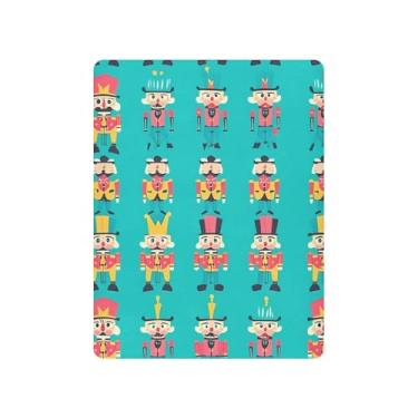 Imagem de ATTX Lençol de berço com elástico – Lençóis de bebê com personagens de quebra-nozes de Natal, capa de colchão respirável de microfibra macia para berço padrão e colchão infantil, 68,6 cm x 99,1 cm x