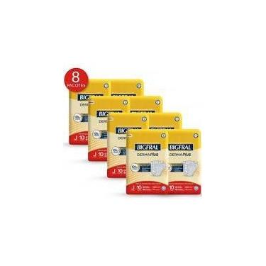 Imagem de KIT 8 FRALDAS GERIATRICA BIGFRAL DERMA PLUS JUVENIL-10un