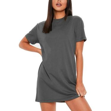 Imagem de Vestido Camisetão Feminino Mulheres Alta Qualidade Super Estiloso - Sl