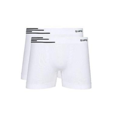 Imagem de Kit Com 2 Cuecas Boxer Lupo 436-002 Brancas, M, Branco