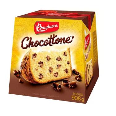 Imagem de Chocotone Com Gotas De Chocolate Baudducco Panetone 908g
