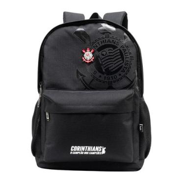 Imagem de Mochila de Costas Escolar Corinthians Campeão Juvenil - Xeryus, Preto