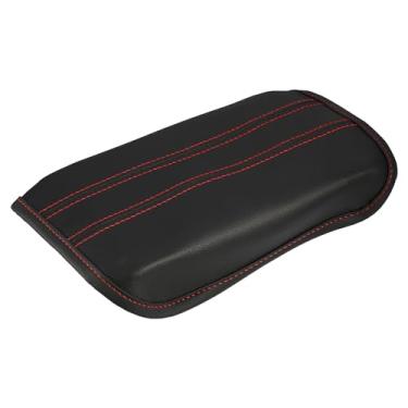 Imagem de A ABSOPRO Almofada de console central de carro à prova d'água para assento de braço protetor para Nissan Qashqai 2020 2021 preto vermelho