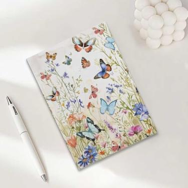 Imagem de Caderno de borboleta floral, caderno A5 para anotações de escritório, agenda de 21 x 14,7 cm, agenda de viagem, presentes para amantes de borboletas - 2