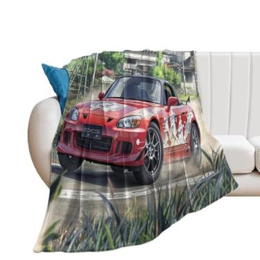 Imagem de HouLaiZhe Cobertor super macio de flanela para carro JDM S2000 cobertores leves de resfriamento para sofá-cama, cadeira, sofá, carro, viagem ao ar livre, leve, quente, 127 x 152 cm