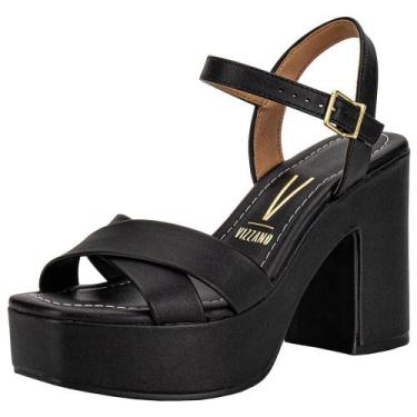 Imagem de Sandália feminina meia pata vizzano 6541102, Preto, 37