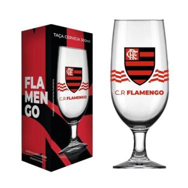 Imagem de Taça Time Do Flamengo Copo Cerveja Chopp 300ml Licenciado - ALLMIX, Fl