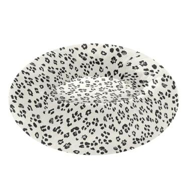 Imagem de SEHANY Cama de cachorro com estampa de leopardo, removível e lavável, pequena, redonda, cama de gato, fofa, super macia, confortável para animais de estimação com fundo antiderrapante para cães