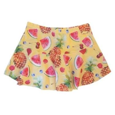 Imagem de Saia Saída de Praia Infantil Frutas Amarela Everly-Feminino