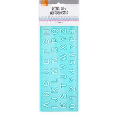 Imagem de Régua Plástica Alfanumérica 20CM Caixa C/ 12 - BRW