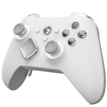 Imagem de ZD Controle de PC sem fio O+ Excellence – design modular, botões remapeáveis, joysticks 3D Hall, conector de áudio e RGB, controlador de jogos personalizável para PC/Switch/Switch2/Android/iOS (branco