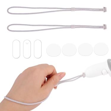 Imagem de 2 Correias de Pulso Ajustáveis para Oculus Quest 3, com Protetor Lentes Resistente a Riscos Acessórios Realidade Virtual Fáceis de Instalar para Oculus 3