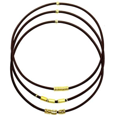 Imagem de SISYOUP Pulseira longa extra grande marrom para cabelos cacheados grossos, pacote com 3 suportes elásticos de rabo de cavalo de 3 mm, acessórios para mulheres, sem danos, faixas elásticas de rabo de