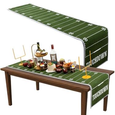 Imagem de Yungyan 3 Pcs Football Party Table Decor Include 2 Metal Football Goal Post 1 Touch Down Table Runner Sport Themed Centerpieces Decoration for Rugby Fans Birthday Party Favor Supplies