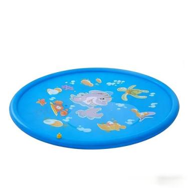 Imagem de Piscina inflável com splash pad e aspersor, 170 cm, fonte inflável, splash pad para jardim, verão, entretenimento ao ar livre