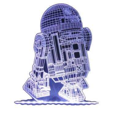 Imagem de Luminaria LED - Robo R2D2 3D - Persona Store