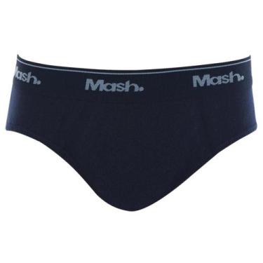 Imagem de Cueca Slip Mash Masculina Algodão Lisa Infantil, Azul marinho, P