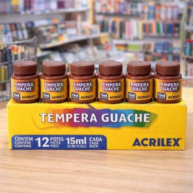 Imagem de Tinta Guache Acrilex 15ml  Caixa Fechada com 12 Unidades da Mesma Cor,