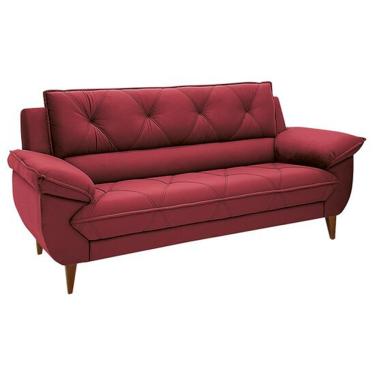 Imagem de Sofá com 3 Lugares Dezzani Linoforte - Vinho