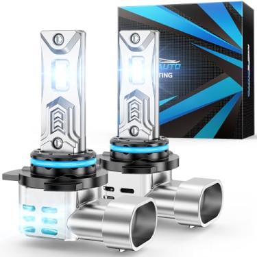 Imagem de Marsauto Lâmpadas LED M4 9012, 34.000LM, Canbus Ready, Lâmpadas Frontais Super Brilhantes, Farol de Neblina 9012/HBR2 com Ventilador Turbo, Longa Vida Útil, Pacote com 2