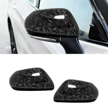 Imagem de YOCENSE Tampas de espelho retrovisor para Toyota Camry 2018-2025 conjunto de 2 peças (estilo de fibra de carbono forjado - original, para Camry 2018-2025)
