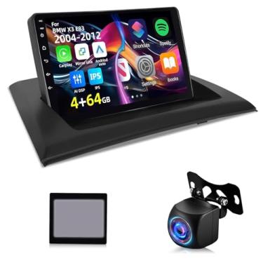 Imagem de [4+64G] Rádio Android para BMW X3 E83 2004-2012: rádio IPS Touchscreen X3 de 9 polegadas – Carplay sem fio e Android Auto, DSP/EQ, 5G/WiFi, GPS, interface de usuário múltipla, página inicial