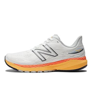 Imagem de New Balance Tênis de corrida masculino Fresh Foam 860 V12, Branco/damasco vibrante/laranja vibrante, 13 Wide