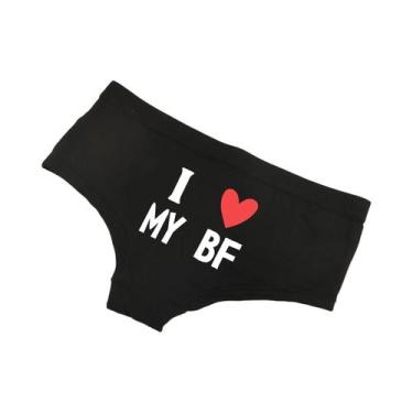 Imagem de Calcinha Boxer Feminina plus Size Varsbaby Com Estampa 'Eu Amo Meu Mar