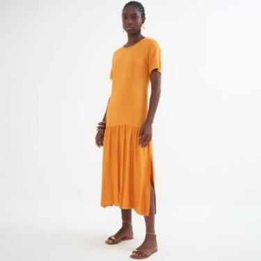 Imagem de Vestido Super Mid Colcci Saia Laranja Cider Feminino-Feminino