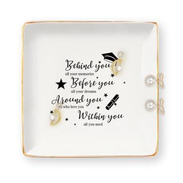 Imagem de Presentes de formatura para ela 2026 - Bandeja de joias de cerâmica prato de bijuteria prato bugiganga enfermeiras faculdade mestrado graduação incentivo presentes inspiradores para amigas irmãs