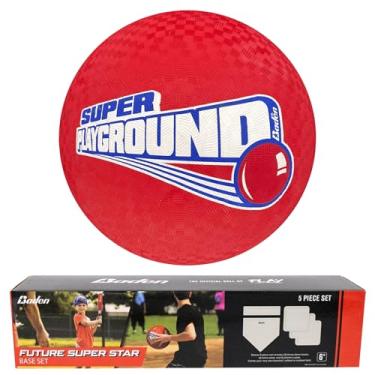 Imagem de Conjunto de base Future Super Star com Kickball de 21,6 cm – Bases duráveis e bola de playground resistente para diversão no dia do campo (conjunto de base + bola de playground)