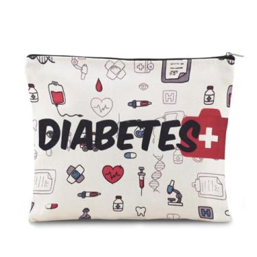 Imagem de Bolsa de presentes para diabéticos para vovô, avó, diabetes, suporte para mulheres, homens, bolsas de armazenamento de diabetes com alça de mão antiperda, bolsa de cuidados para diabetes para kit de
